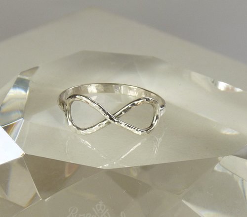 Infinity ring, Thumb Ring, Sterling Silver Midi Ring