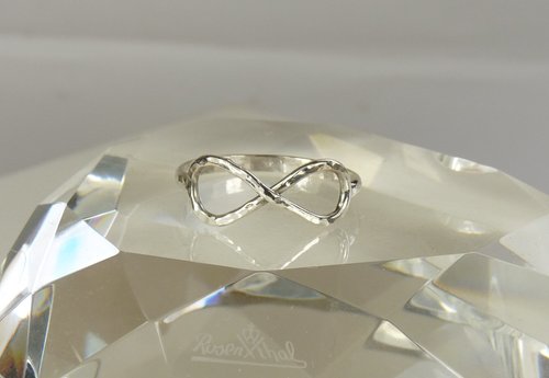 Infinity ring, Thumb Ring, Sterling Silver Midi Ring