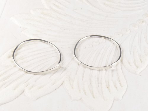 Sleeper Earrings, Small Hoops,Sterling silver Earrings, 20 gauge wire