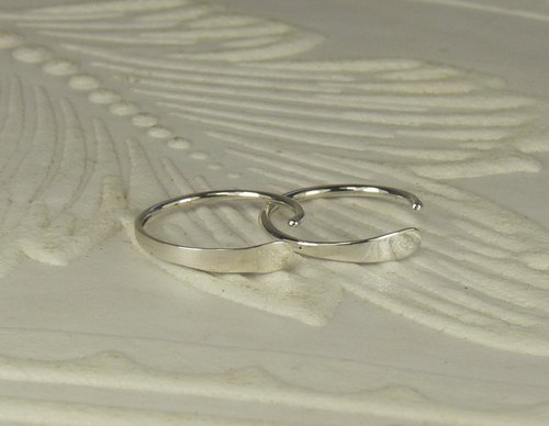 Sleeper Earrings, Small Hoops,Sterling silver Earrings, 20 gauge wire