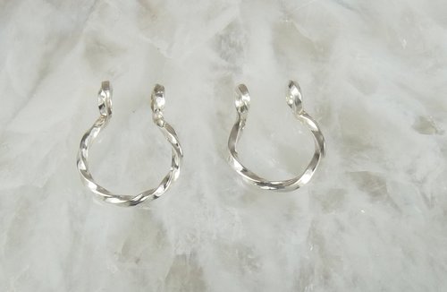 Faux Septum Ring, Sterling Silver or gold filled nose ring-Fake Nose Ring