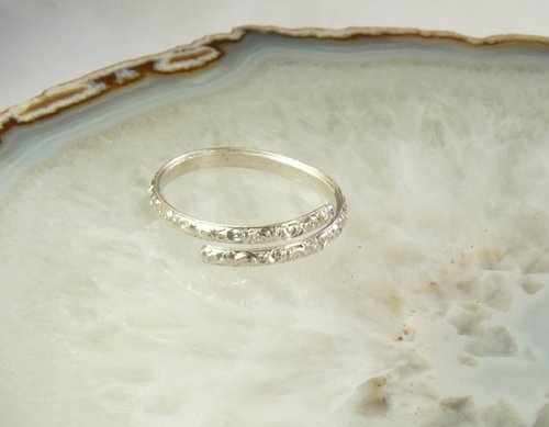 Thumb ring,Wrap around ring, Sterling Silver Ring
