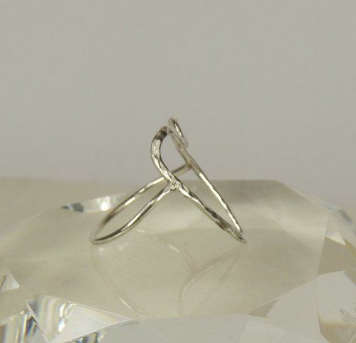 Heart Ring,Sterling Silver, Open Heart ring, Large Heart