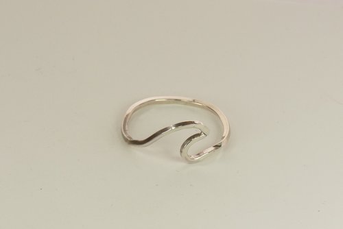 Wave Ring, Midi ring,Sterling Silver