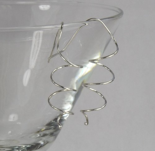 Spiral Earrings, Spiral Hoop earrings, 20 gauge sterling silver wire
