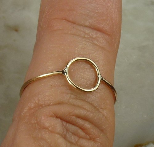 Karma ring, Purity ring,  gold circle ring