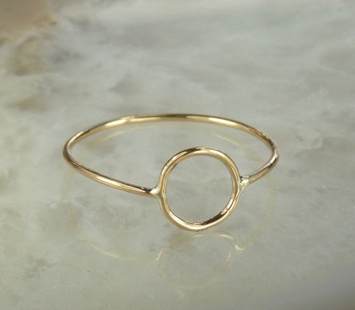 Karma ring, Purity ring,  gold circle ring