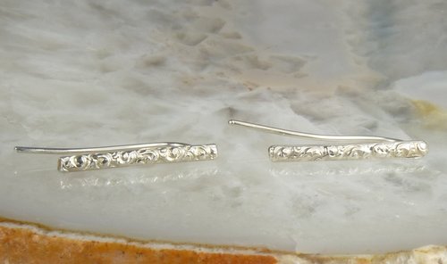 Bar Earring, Climber Earring, Sterling Silver Earring,  Boho earring