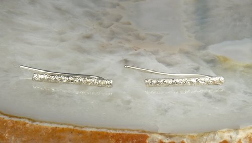 Bar Earring, Climber Earring, Sterling Silver Earring,  Boho earring