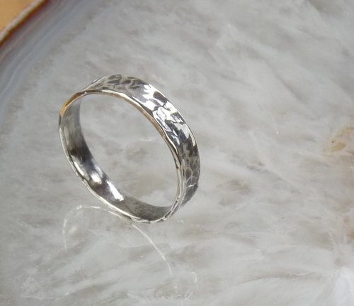 Wedding ring Silver Band Ring-Oxidised ring, Sterling Silver ring-Thumb ring-Black ring