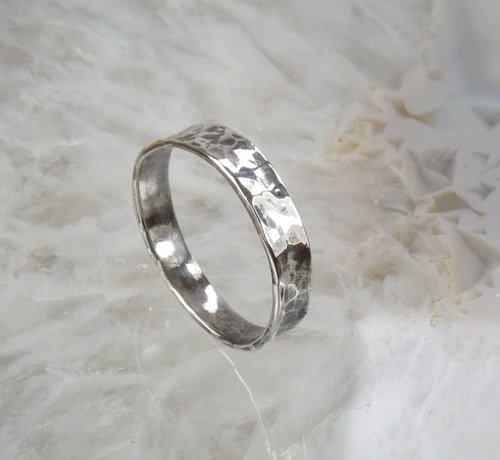 Wedding ring Silver Band Ring-Oxidised ring, Sterling Silver ring-Thumb ring-Black ring