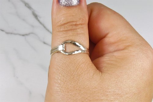 Thumb Ring for Men or Women, Slender, Sterling SilverRing,Thumb Rings,Boho Style Rings,Pear Ring