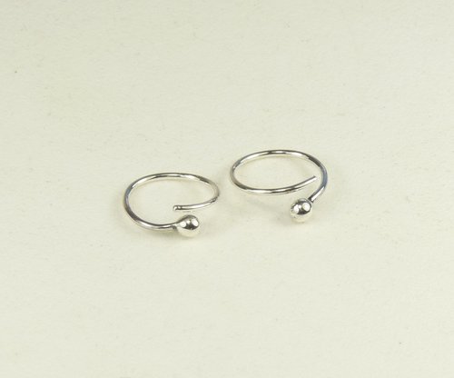 Sleeper earrings,Tiny Hoops,  Sterling Silver hoops,   Single piercing Hoop Earrings-20 gauge wire,Sterling Silver earrings