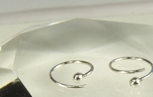 Sleeper earrings,Tiny Hoops,  Sterling Silver hoops,   Single piercing Hoop Earrings-20 gauge wire,Sterling Silver earrings