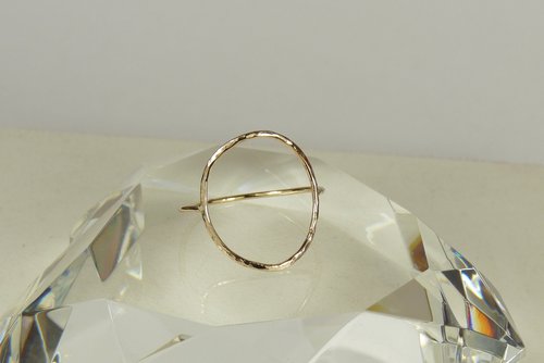 Open Circle ring, Karma Ring, Big Circle Ring,18 gauge Gold Filled Wire,O Ring