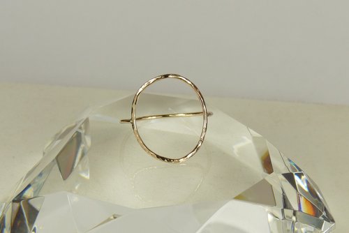 Open Circle ring, Karma Ring, Big Circle Ring,18 gauge Gold Filled Wire,O Ring