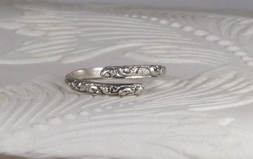 Wrap around ring,Pinky Ring, Sterling Silver Ring,Adjustable Ring