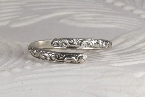 Wrap around ring,Pinky Ring, Sterling Silver Ring,Adjustable Ring