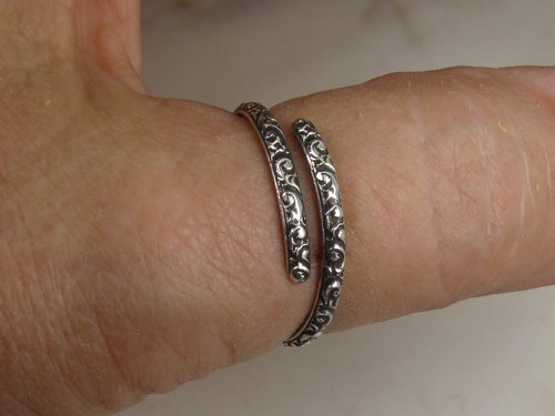 Wrap around ring,Pinky Ring, Sterling Silver Ring,Adjustable Ring
