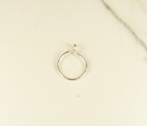 Sterling Silver Lip Ring-Faux Lip Ring-Silver Lip Ring-Fake lip Ring