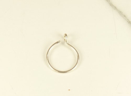 Sterling Silver Lip Ring-Faux Lip Ring-Silver Lip Ring-Fake lip Ring