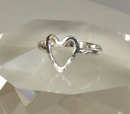 Pinky Ring,Knuckle Ring,Midi Ring, Heart ring,Sterling Silver