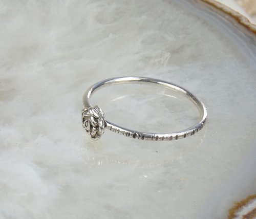 Rose Ring-Sterling Silver Rose ring-18 gauge- Silver Ring-Silver Ring