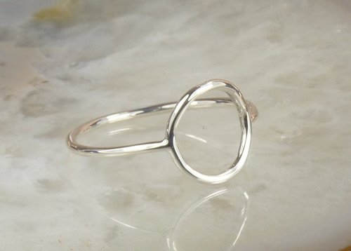 Karma Circle ring, Purity Ring, Sterling Silver Ring 16 gauge