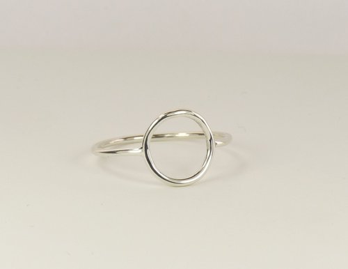 Karma Circle ring, Purity Ring, Sterling Silver Ring 16 gauge