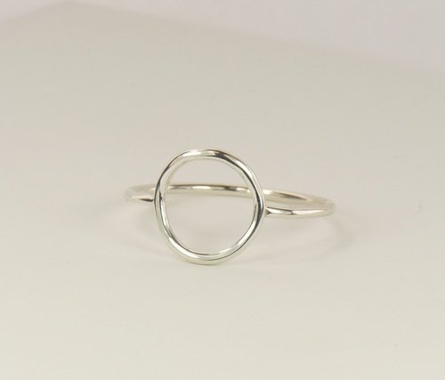 Karma Circle ring, Purity Ring, Sterling Silver Ring 16 gauge