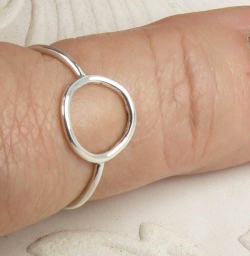 Karma Circle ring, Purity Ring, Sterling Silver Ring 16 gauge