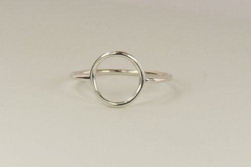 Karma Circle ring, Purity Ring, Sterling Silver Ring 16 gauge