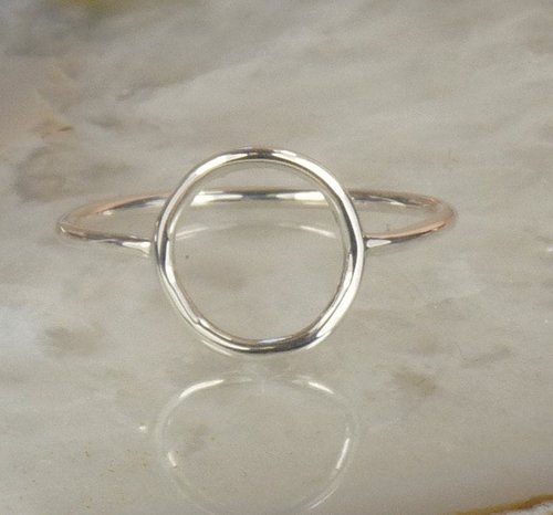Karma Circle ring, Purity Ring, Sterling Silver Ring 16 gauge