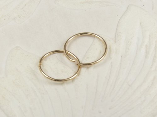 Hoop Earrings,  Conch Piercing- Tiny Hoops, 20 gauge wire, Gold  or Sterling silver earrings