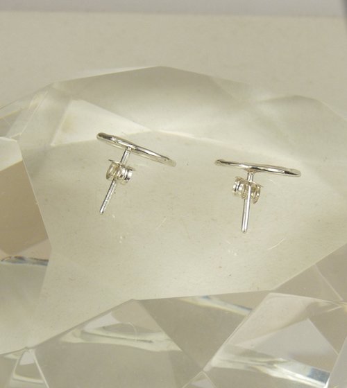 Circle Stud Earrings,Sterling Silver Studs, Small Earrings,  Boho Earrings