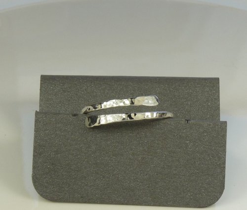 Crossover Ring,Adjustable  Ring,14 Gauge, Sterling Silver,Men's or women's Ring, Boho ring