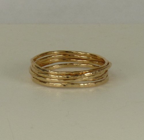 Stack rings,18 gauge Rings, stacking rings, Boho Style,Gold Rings