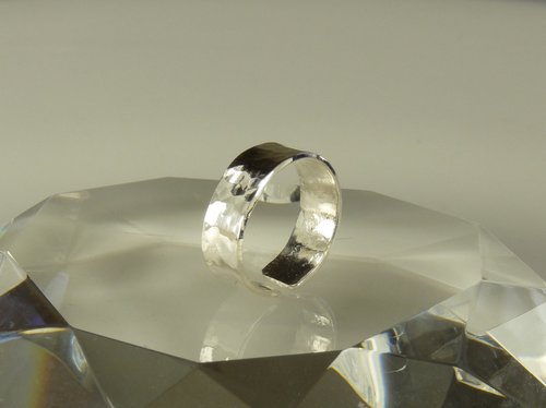Toe Ring, Sterling Silver,Adjustable, Hammered Ring