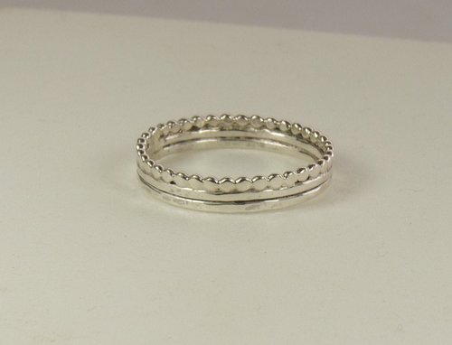 Wedding rings, Hammered Bands, Sterling Silver ring,  Thumb Ring