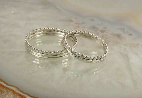 Wedding rings, Hammered Bands, Sterling Silver ring,  Thumb Ring