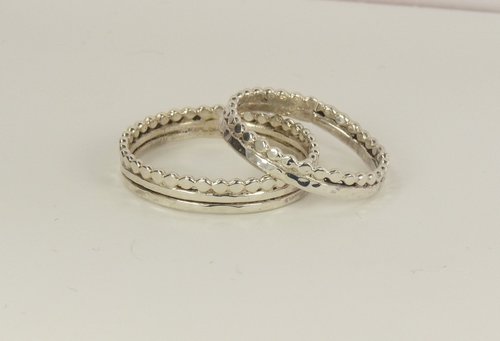 Wedding rings, Hammered Bands, Sterling Silver ring,  Thumb Ring