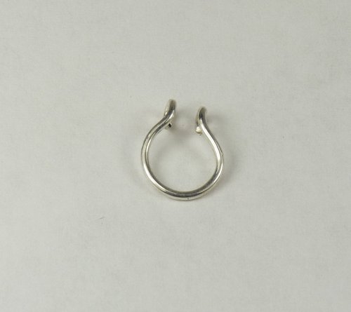 Septum Ring, Fake Septum, Sterling Silver-Gold nose ring-Faux Nose Ring
