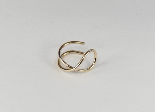 Criss Cross, Double Wire Cuff Earring, 18 Gauge, Gold Filled Earring,Helix Ear Cuff,  Boho earring