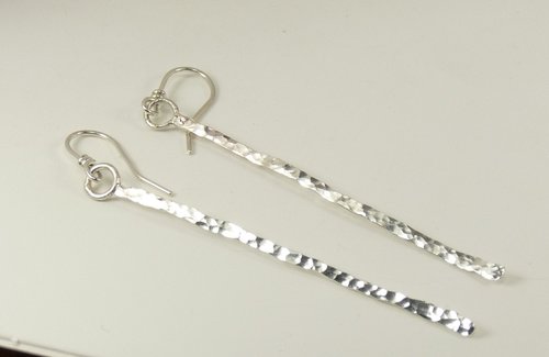 Drop Earrings, 2 inch Sterling Silver Earrings,Dangle Earrings