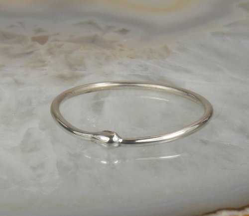 Sterling Silver Rain drop ring-16 gauge, Silver Ring