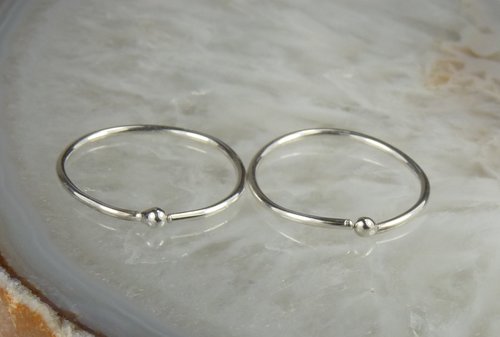 Sleeper earrings,  Sterling Silver Earrings,  Boho Earrings, 20 gauge wire