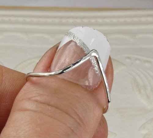Chevron Ring, midi Ring,Thumb Ring, 16 gauge sterling silver