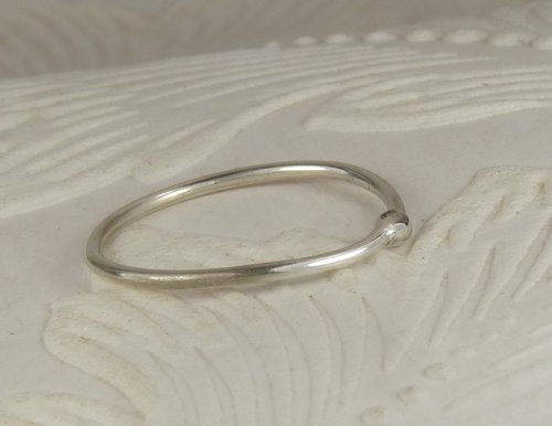 Sterling Silver Rain drop ring-16 gauge, Silver Ring