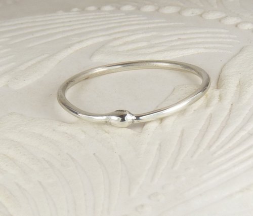 Sterling Silver Rain drop ring-16 gauge, Silver Ring