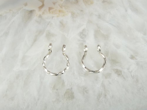 Faux Septum Ring, Sterling Silver or gold filled nose ring-Fake Nose Ring
